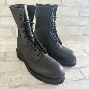 VTG New Addison Shoe Company Boots Mens Military Lace Up Leather Combat Sz 4.5R